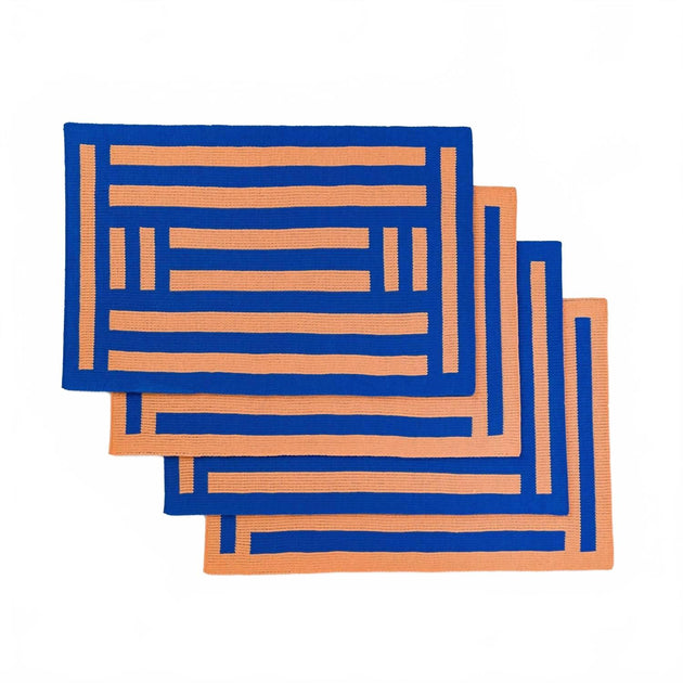 Verloop Columns Placemat Cobalt Set of 4 2