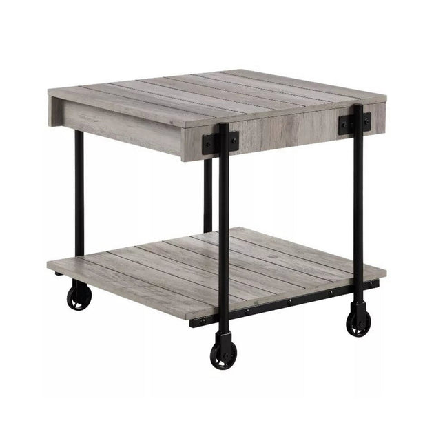 Hivvago Loak End Table Brown Black 3