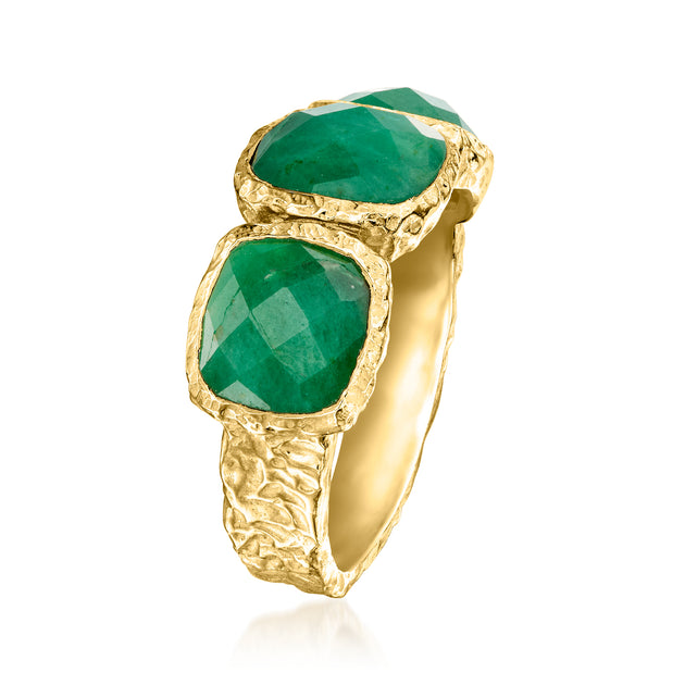 Ross-Simons Emerald 3-Stone Ring Green US 9 4