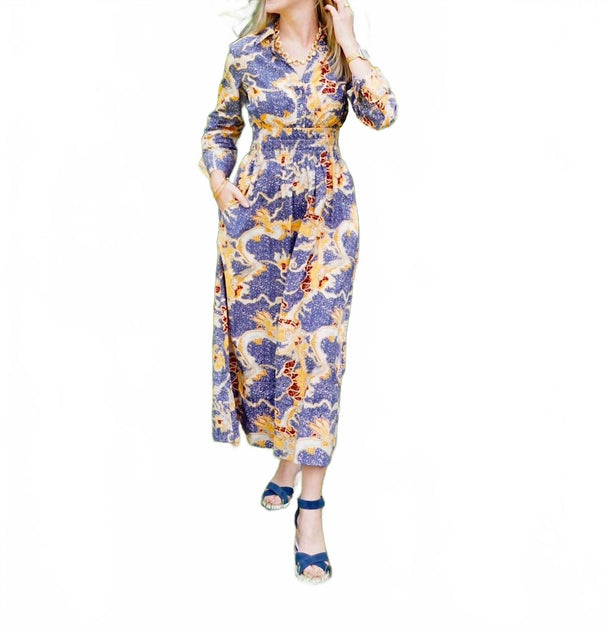 Cleobella Nina Ankle Dress Blue Medium 4