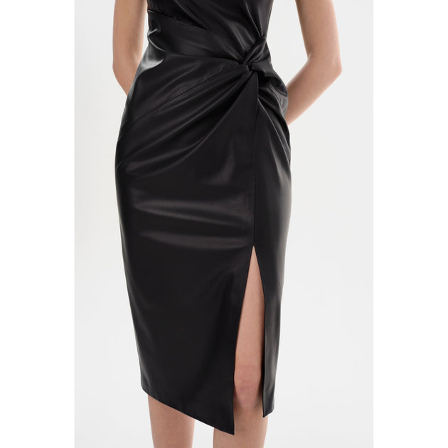 Lamarque Brett Faux Leather Dress Black XXSmall 4