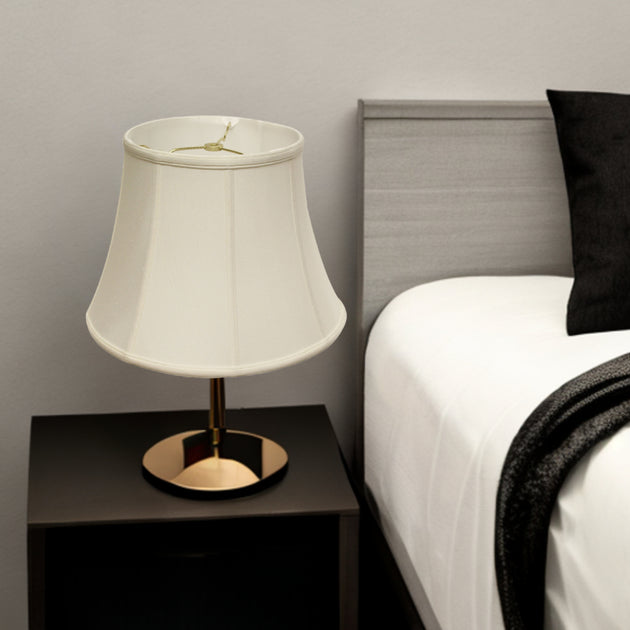 Hivvago 46 cm Weißer veränderter Bell Monay Shantung Lampenschirm 2