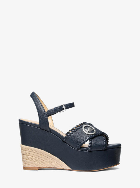 Michael Kors Hannah Platform Sandal Blue US 9.5 3