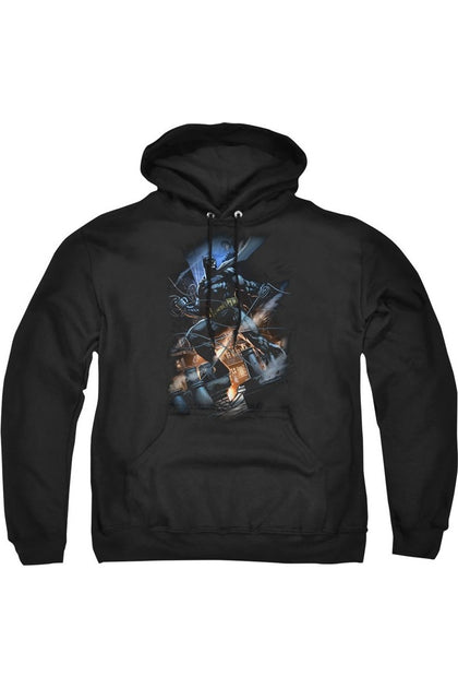 Gildan Batman Gotham Knight Erwachsenen Kapuzenpulli Schwarz XL 2