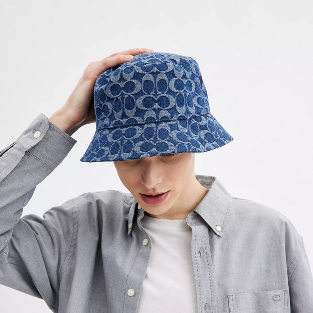 Coach Outlet Signature Denim Bucket Hat | ShopSimon