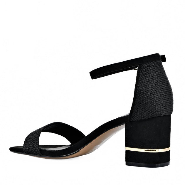 Exe Women's Ankle Strap Mid Heel Sandal Black EU 41 4