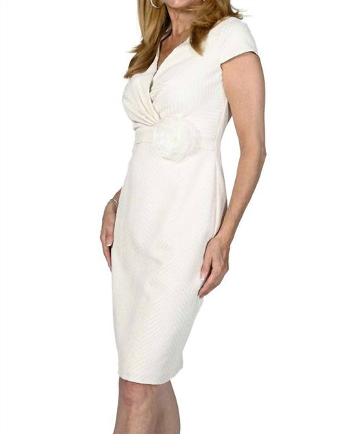 Frank Lyman Woven Midi Dress White US 8 2