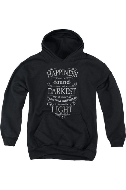 Gildan Harry Potter Happiness Youth Hooded Sweatshirt Black Large 2