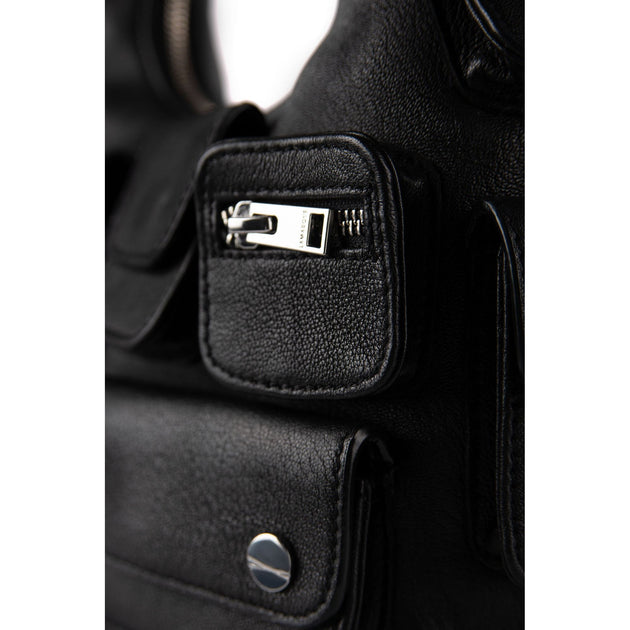 Lamarque Olesia Mini Leather Cargo Bag Black One Size 4