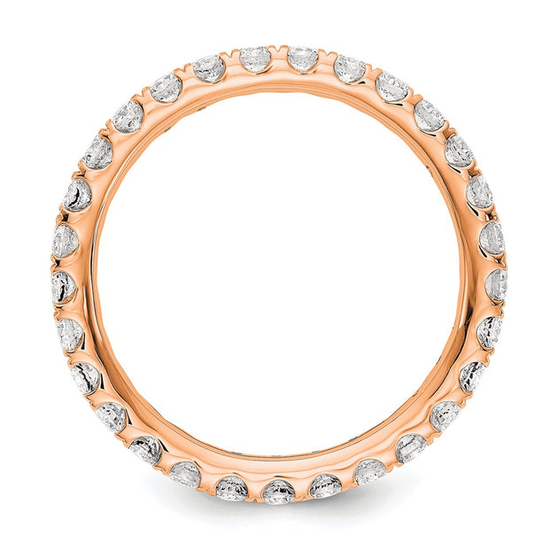 Diamond2Deal Lab Grown Diamond Eternity Band Rose Gold US 8 3