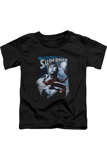 Gildan Superman Protect Earth Short Sleeve Toddler Tee Black 4 Years 2