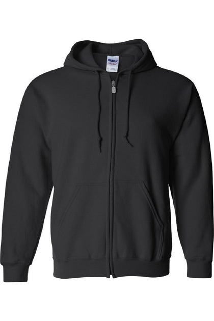 Gildan Heavy Blend Unisex Full Zip Hooded Sweatshirt Black Small 2