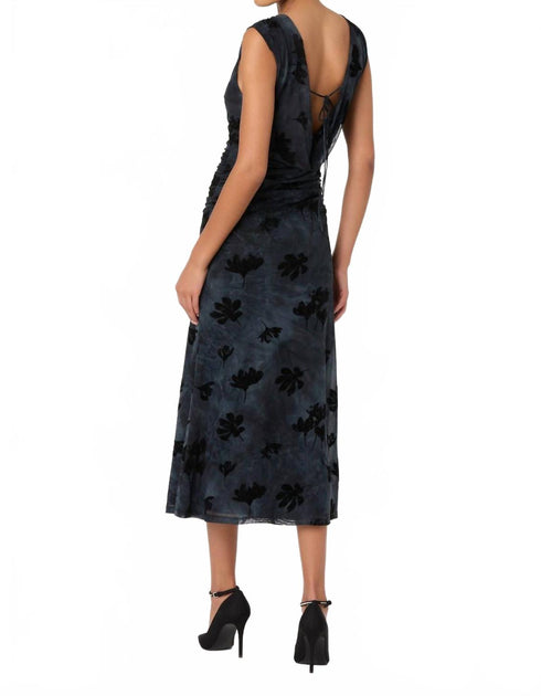 ASTR Tionne Floral Midi Dress Black Medium 5