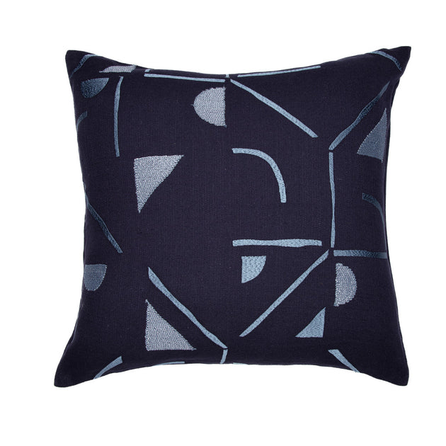 Hivvago 24 inch Geometric Throw Pillow Blue 3