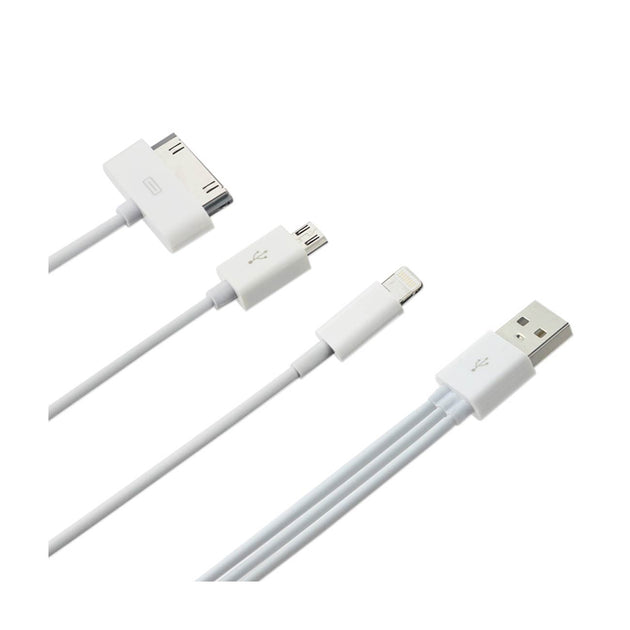 Reikowireless Trio 3-In-1 USB Data Cable Multi 0.58Ft 3