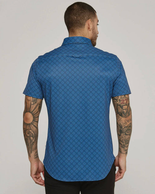 7Diamonds Sorren Short Sleeve Shirt Blue XXL 3