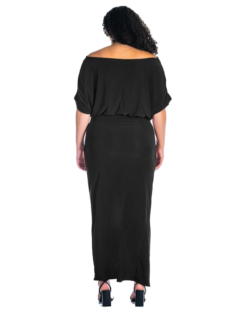 24seven Comfort Apparel Plus Robe Longue Blanche 1X 4