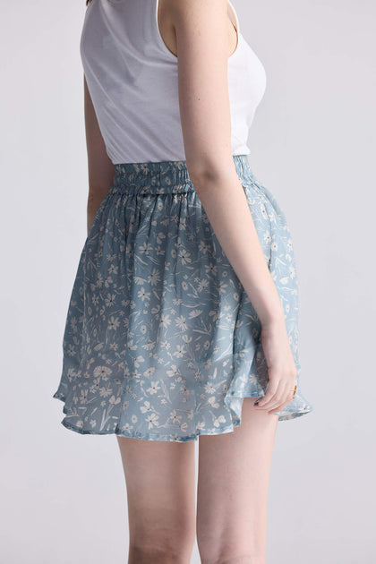 Reistor Drawstring Short Skirt Blue XLarge 4