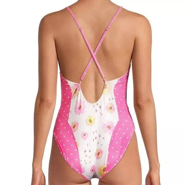 LoveShackFancy Shailee One Piece Pink XLarge 3