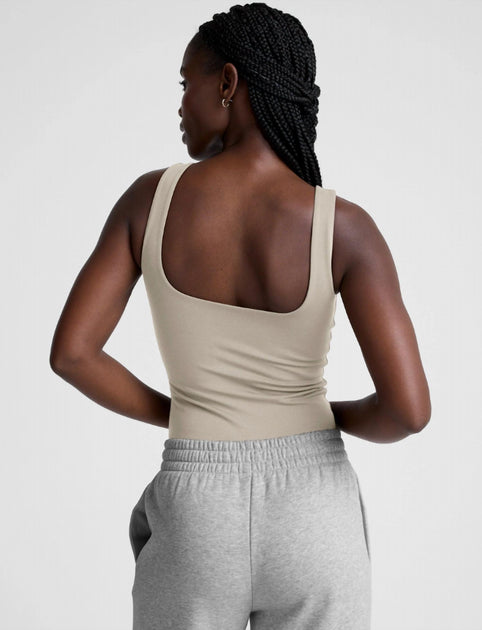 BEYOND YOGA Base Tank Bodysuit Beige Small 5