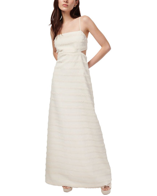 CAMI NYC Bryson Fringe Maxi Dress Beige US 2 2