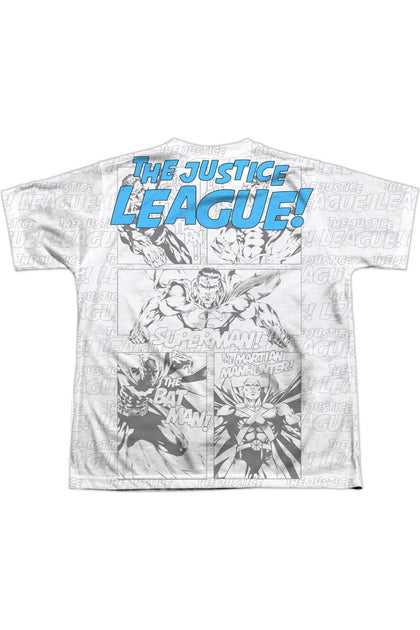 Gildan Justice League of America Justice Panels Youth Poly Crew Tee Multi XL 3