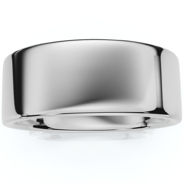 Pompeii3 Flat Wedding Band White Gold US 10 4
