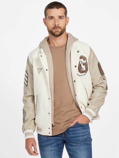 Guess Factory Lark Varsity Jacket Black Small 2