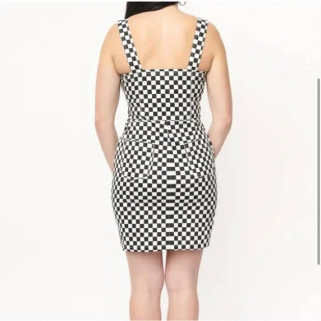 Unique Pinafore Dress Black 4XLarge 3