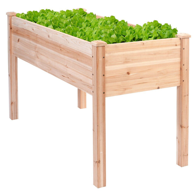 Hivvago Raised Garden Bed Cedar 30 inch 2