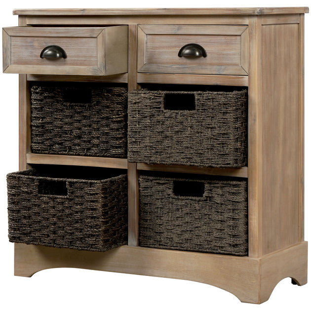 Streamdale Rustic Storage Cabinet Brown 7