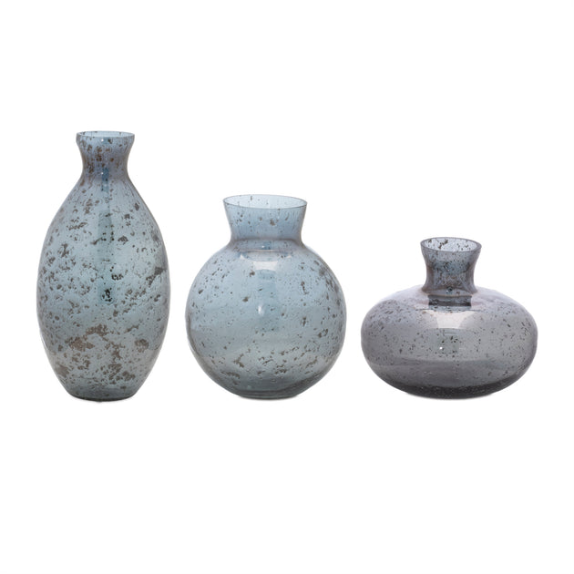 Hivvago Bud Vase Green/Gray Glass 3