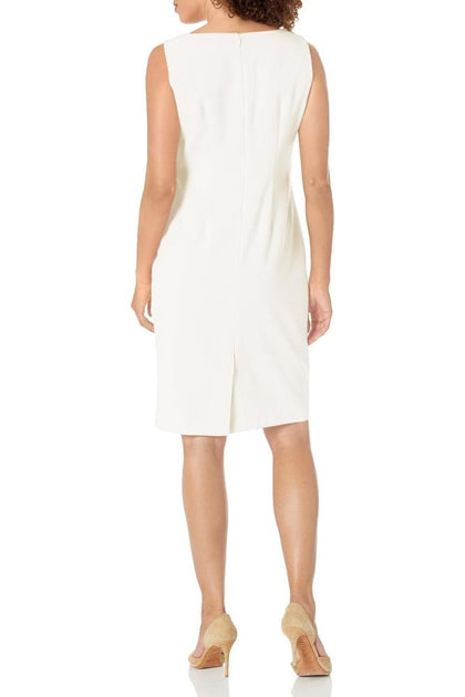 TRUEDAMES Plus Trench Jacket and Sheath Dress Set White US 22 4