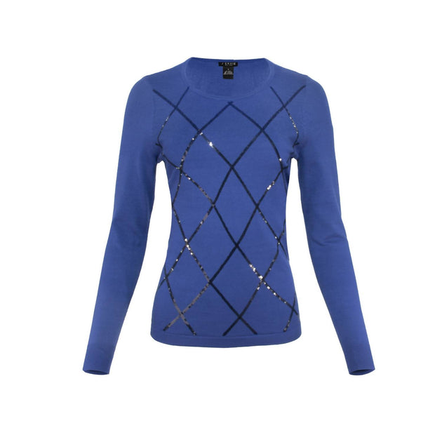J'Envie Eli Mayfair Argyle Pull Bleu Grand 2