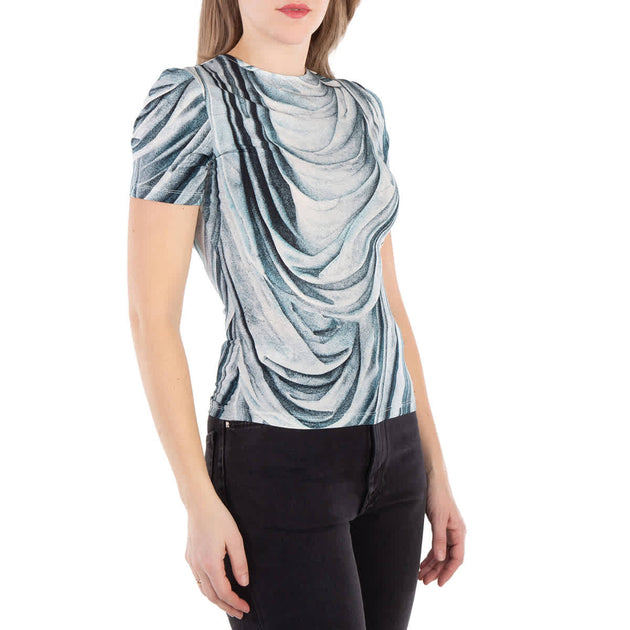 Rabanne Drape T-Shirt Blue US 4 3