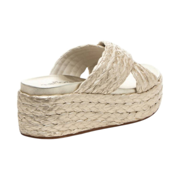 J Slides Quiver Wedge Gold US 10 4