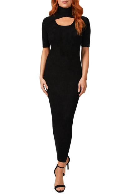Wynn Hamlyn Loop Layered Knit Dress Black XS 2