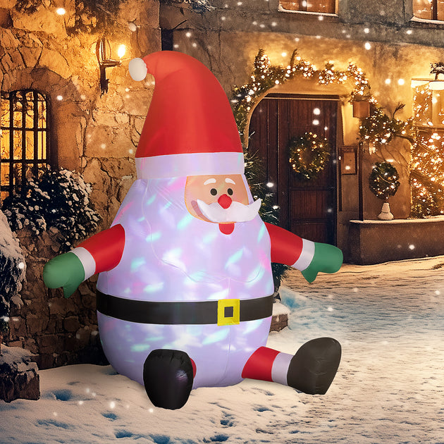 BreeBe 6ft Inflatable Santa Claus Red 3