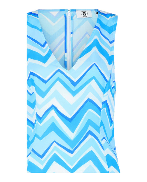 M Missoni Zigzag Print Mini Dress Blue Medium 5