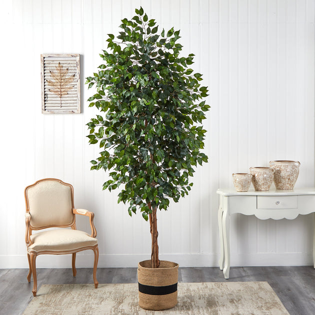 Hivvago Ficus Artificial Tree Green 244cm 4