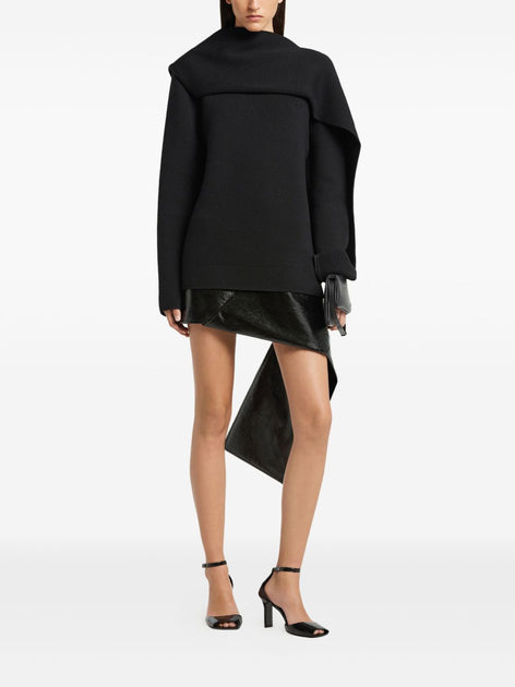 Courrèges Peep Toe Ankle Strap Pumps Black US 8 3