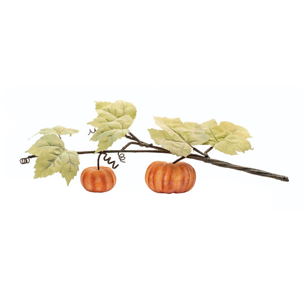 Melrose International Fall Pumpkin Vine Decorative Stem Green/Orange 3