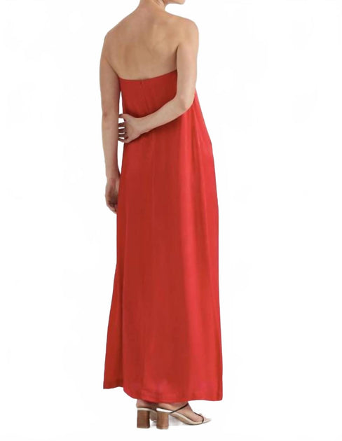 THIRD FORM Voyage Trägerloses Maxikleid Rot XLarge 3