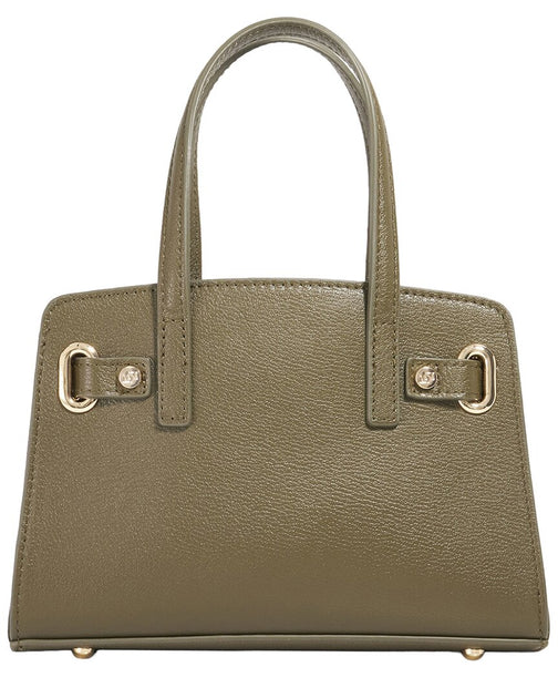 Dune London Dinkydefine Leather Handbag Dark Green Large 3