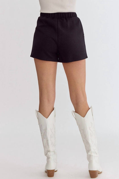 entro Textured Shorts Black Medium 4