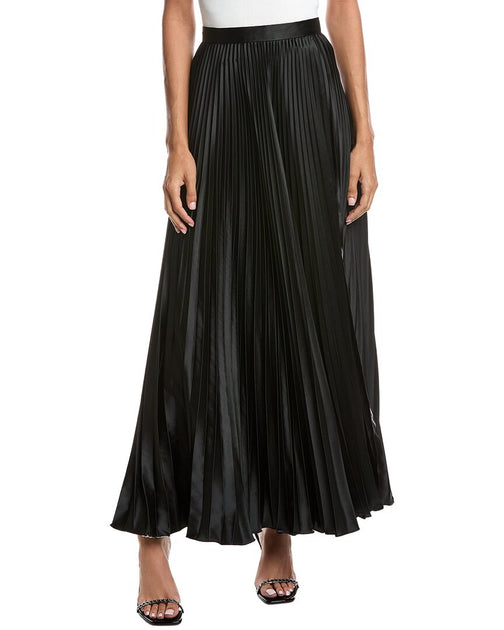 AMUR Sofie Pleated A-Line Skirt Black US 2 2