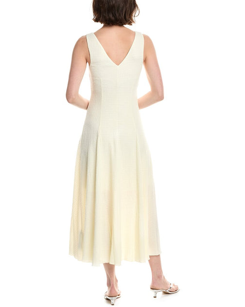 rag & bone Lou V-Neck Midi Dress Ivory Medium 3
