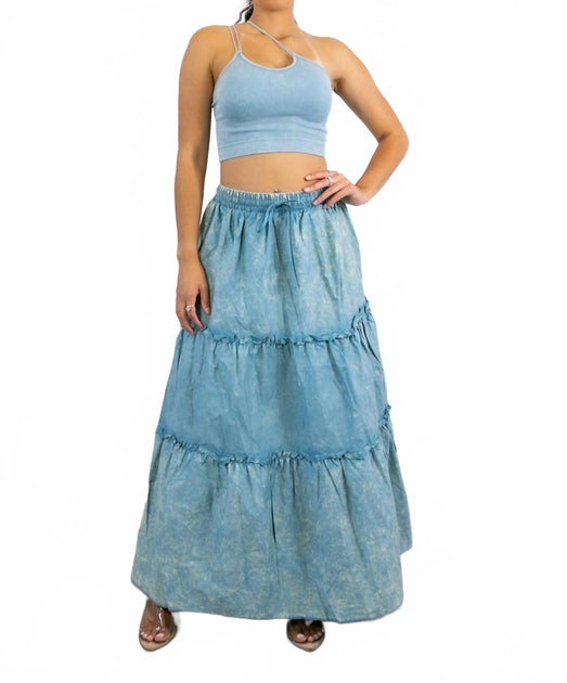 SurelyMine Two-Piece Maxi Skirt Set Blue XL 2