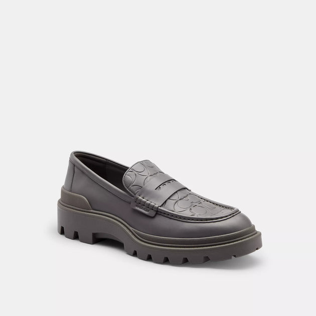 Coach Outlet Platform Loafer Grey 7.5 2