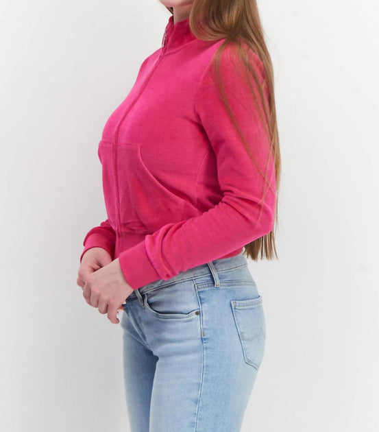 Juicy Couture Langarm Full Zip Sweatshirt Pink Large 3